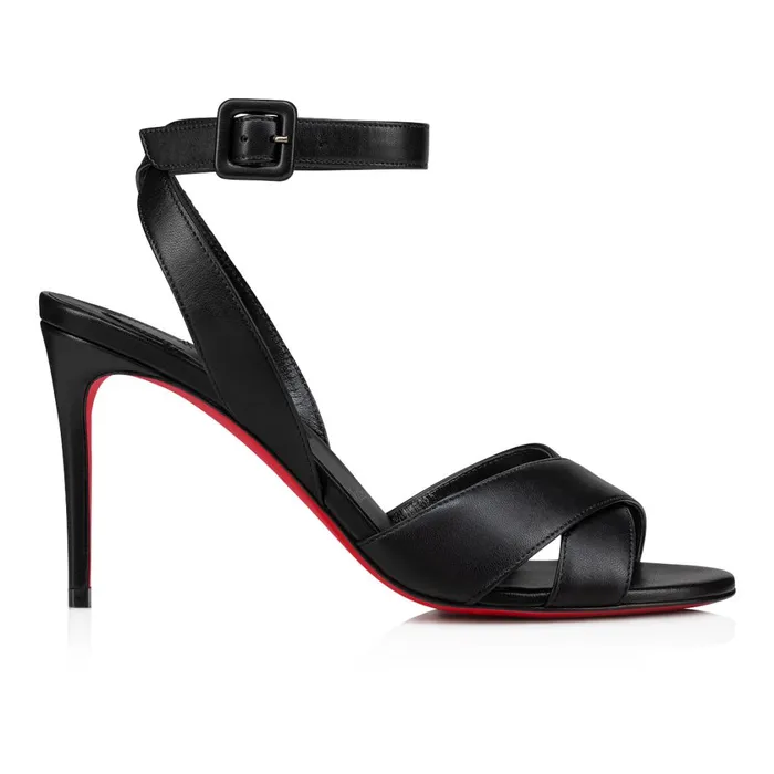 Women Mariza 85 Mm Sandals 8211 Nappa Leather 8211 Black Black Christian Louboutin Sandals and Slides