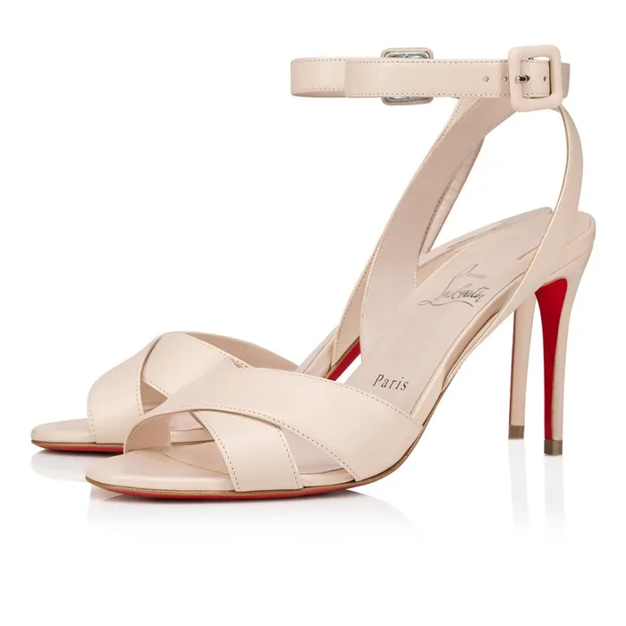 Women Mariza 85 Mm Sandals 8211 Nappa Leather 8211 Leche Beige Christian Louboutin Sandals and Slides Women Mariza 85 Mm Sandals 8211 Nappa Leather 8211 Leche Beige Christian Louboutin Sandals and Slides