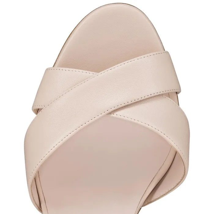 Women Mariza 85 Mm Sandals 8211 Nappa Leather 8211 Leche Beige Christian Louboutin Sandals and Slides