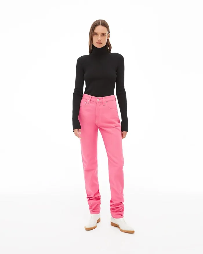 Women Masc Hi Straight Jean Prism Pink Helmut Lang Pants
