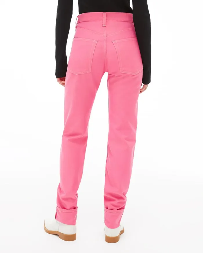 Women Masc Hi Straight Jean Prism Pink Helmut Lang Pants