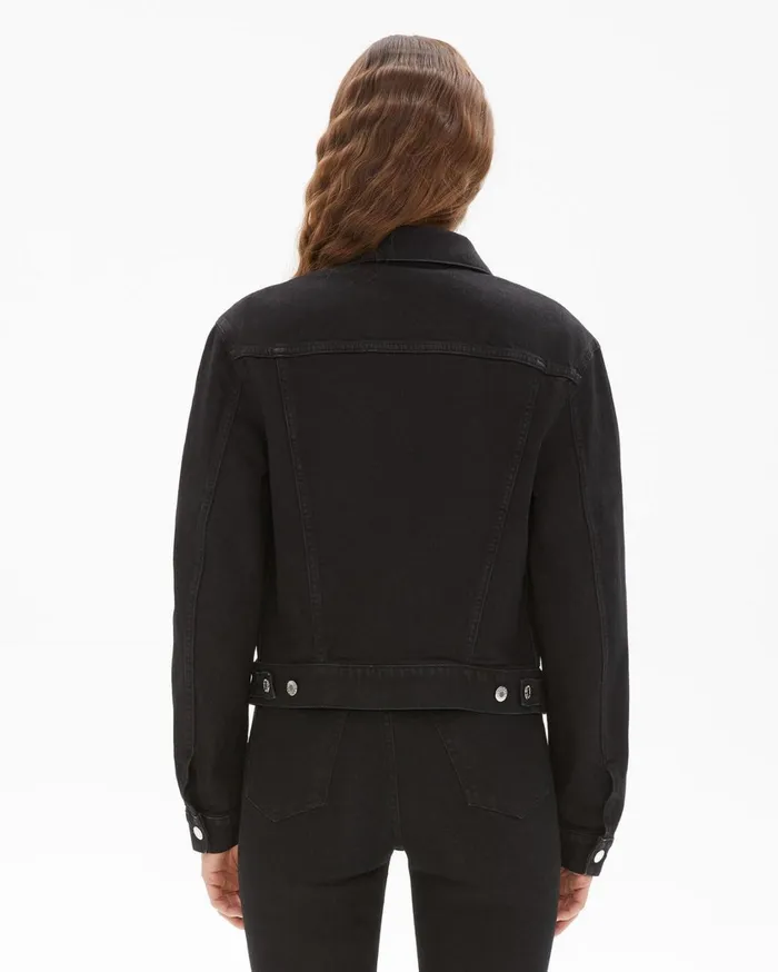 Women Masc Trucker Denim Jacket In Black Black Helmut Lang Jackets