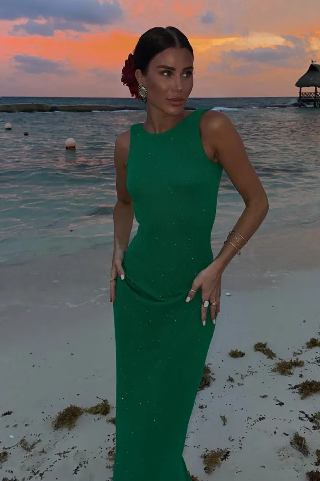 Women Maxi Dresses Runaway The Label ADRIANA MAXI DRESS Green