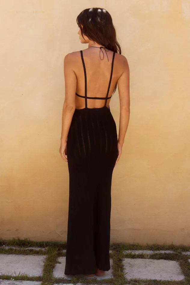 Women Maxi Dresses Runaway The Label ALBIE MAXI DRESS Black