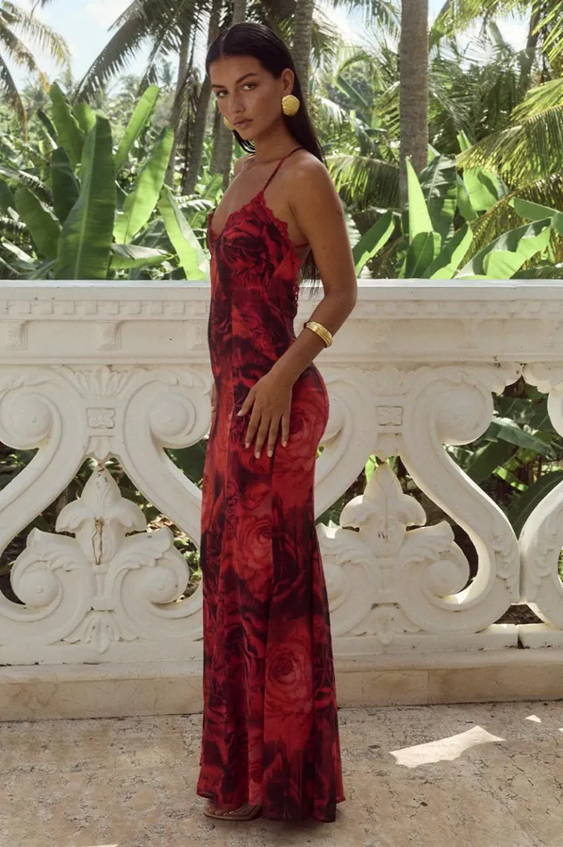 Women Maxi Dresses Runaway The Label AMINAH MAXI DRESS Giovana Print
