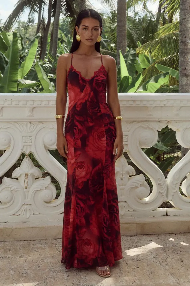 Women Maxi Dresses Runaway The Label AMINAH MAXI DRESS Giovana Print