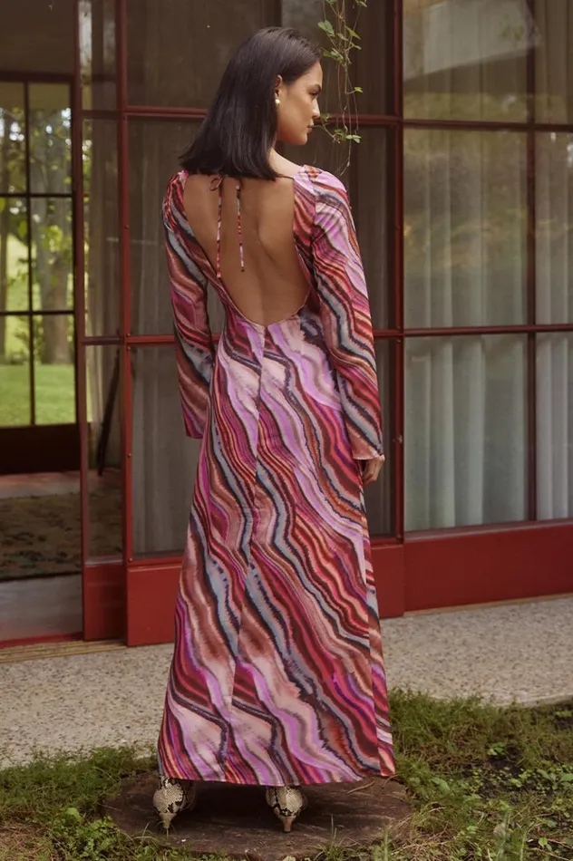 Women Maxi Dresses Runaway The Label APOSTLE MAXI DRESS Apostle Print