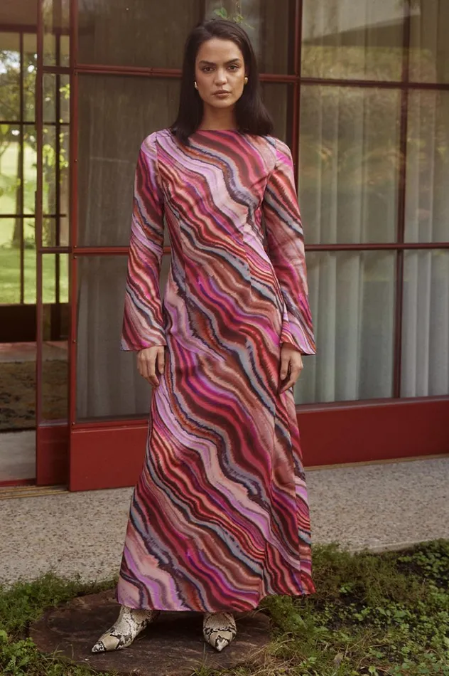 Women Maxi Dresses Runaway The Label APOSTLE MAXI DRESS Apostle Print