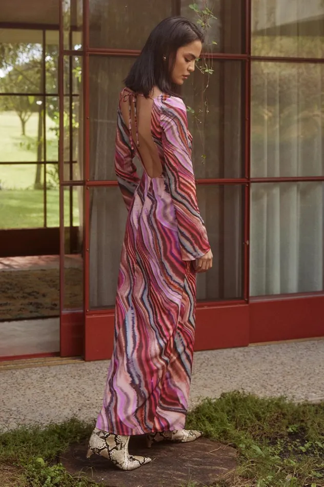 Women Maxi Dresses Runaway The Label APOSTLE MAXI DRESS Apostle Print