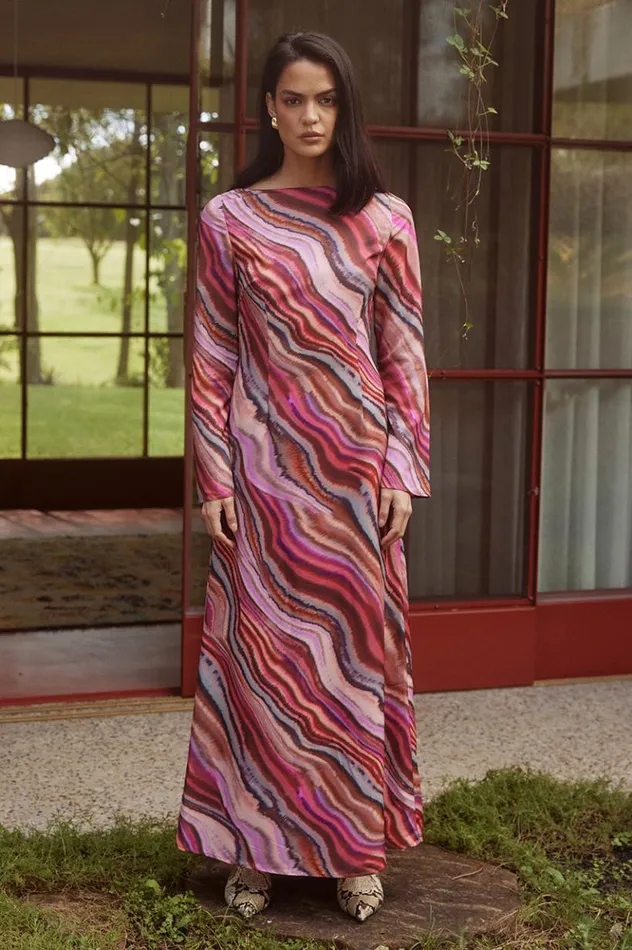 Women Maxi Dresses Runaway The Label APOSTLE MAXI DRESS Apostle Print