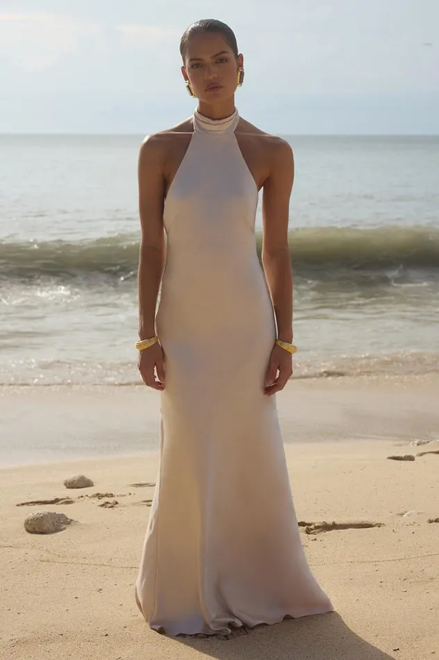 Women Maxi Dresses Runaway The Label BRIGITTE MAXI DRESS Ivory