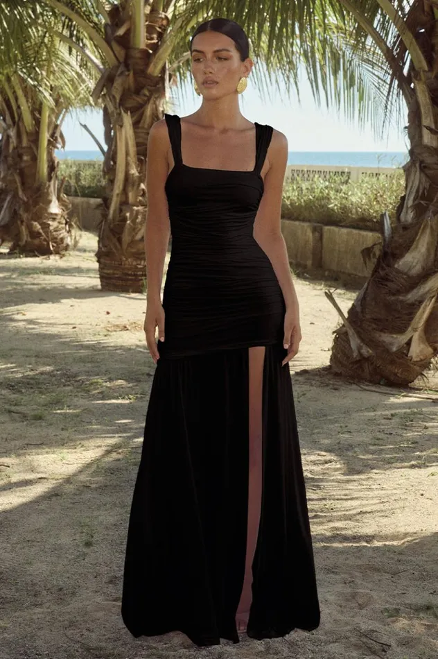 Women Maxi Dresses Runaway The Label CARLY MAXI DRESS Black
