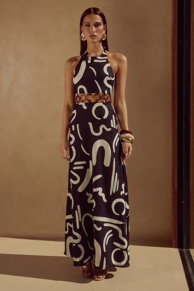 Women Maxi Dresses Runaway The Label CARMEN MAXI DRESS York Black
