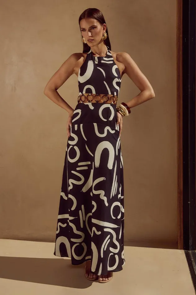 Women Maxi Dresses Runaway The Label CARMEN MAXI DRESS York Black
