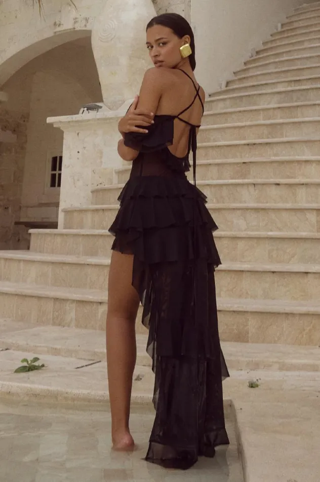 Women Maxi Dresses Runaway The Label HARRIETTE MAXI DRESS Black
