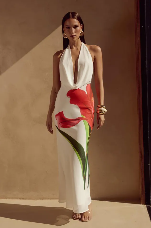 Women Maxi Dresses Runaway The Label JASMINA MAXI DRESS Red Lily