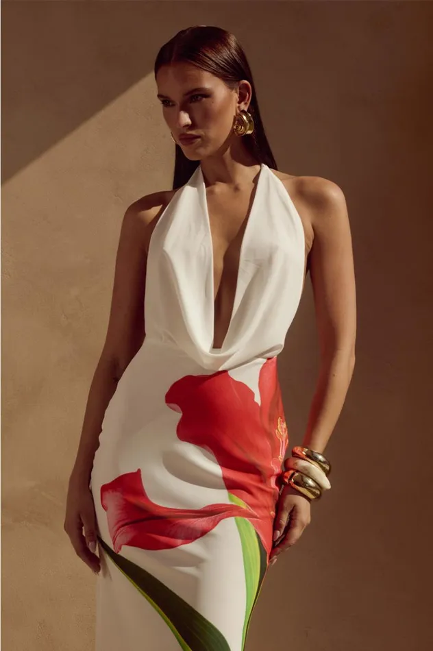 Women Maxi Dresses Runaway The Label JASMINA MAXI DRESS Red Lily