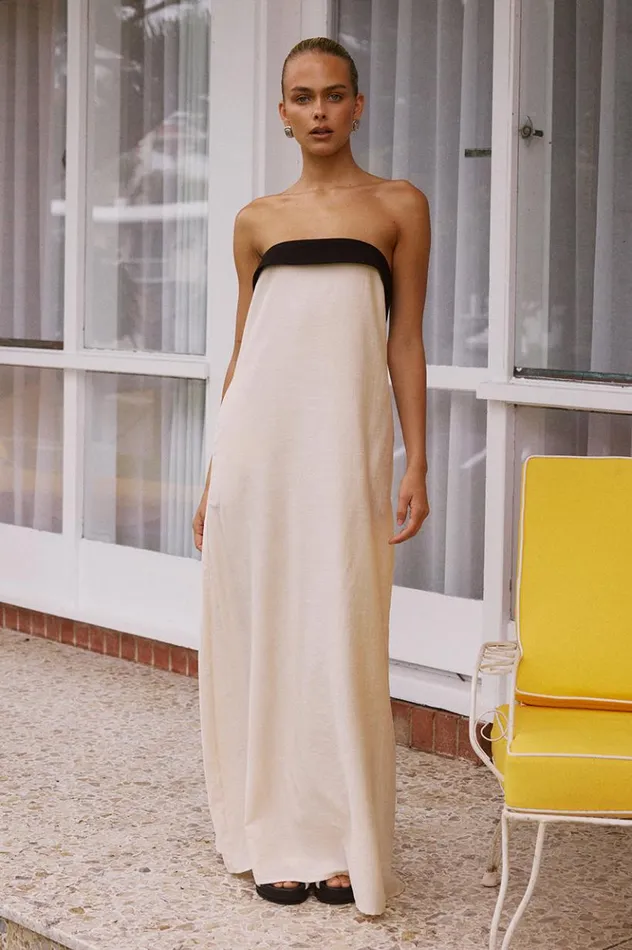 Women Maxi Dresses Runaway The Label LYDIA MAXI DRESS Sandblack