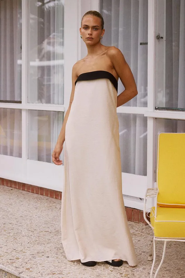 Women Maxi Dresses Runaway The Label LYDIA MAXI DRESS Sandblack
