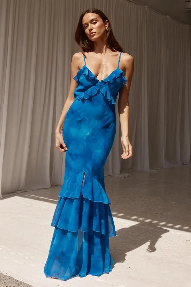 Women Maxi Dresses Runaway The Label NAMARI MAXI DRESS Ramona Blue