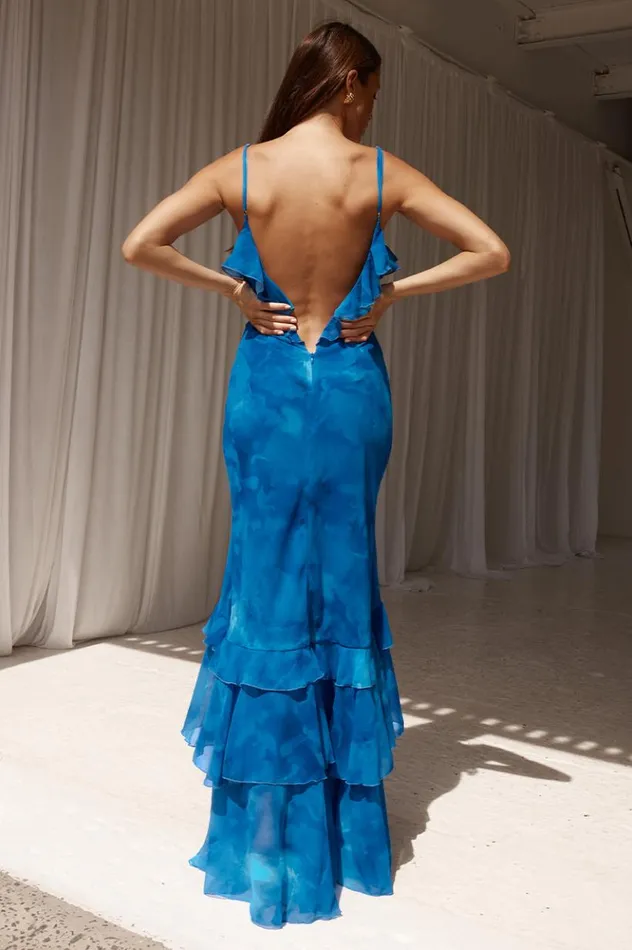 Women Maxi Dresses Runaway The Label NAMARI MAXI DRESS Ramona Blue