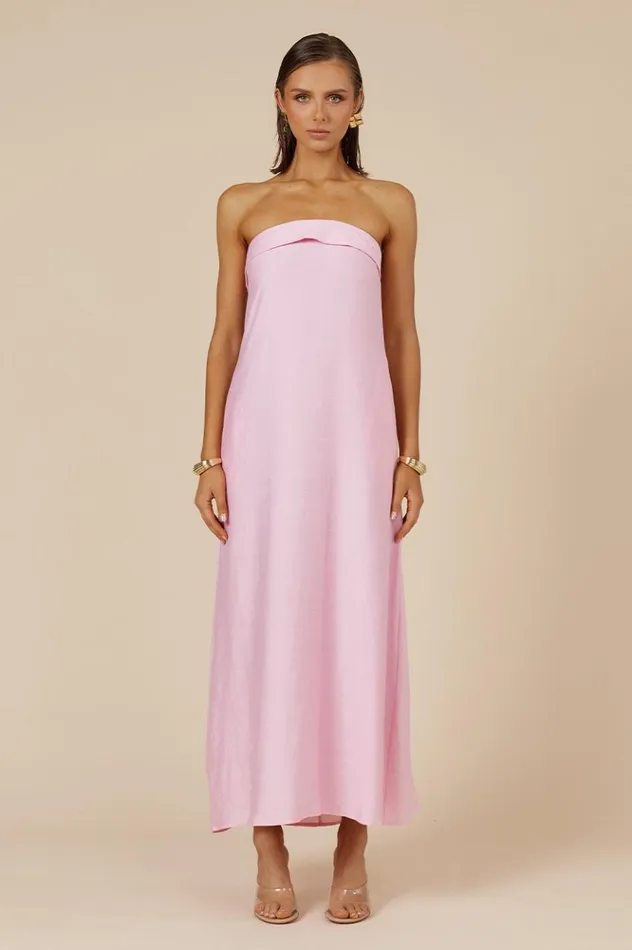 Women Maxi Dresses Runaway The Label SAPHIRA MAXI DRESS Bubblegum