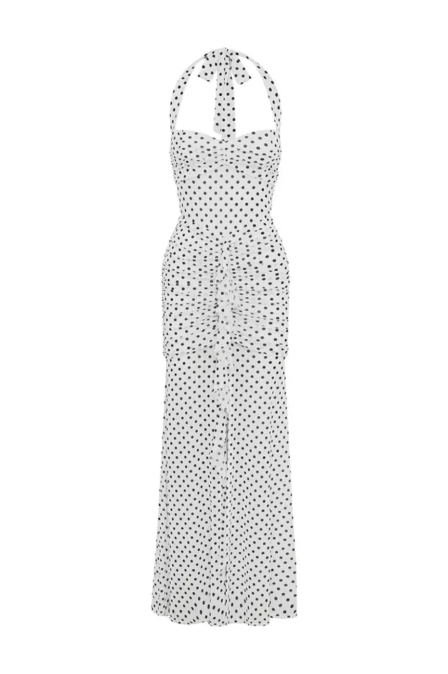 Women Maxi Dresses Runaway The Label TALLULA MAXI DRESS White Polka