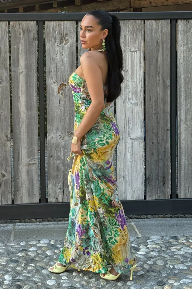 Women Maxi Dresses Runaway The Label VELZY STRAPLESS DRESS Esme Print