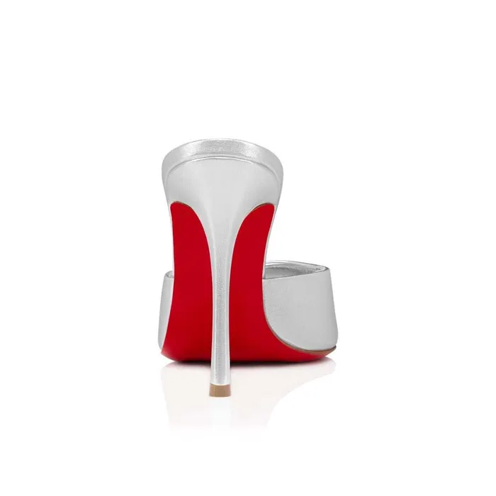 Women Me Dolly 100 Mm Mules 8211 Nappa Leather 8211 Silver Silver Christian Louboutin Mules