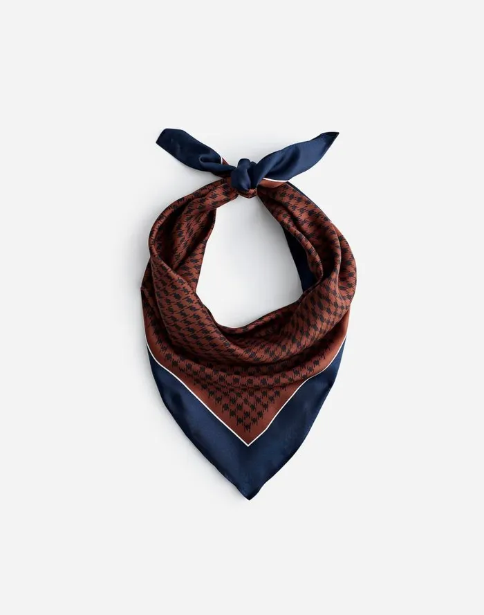 Women Medium Silk Bandana Rich Brown Madewell Scarves