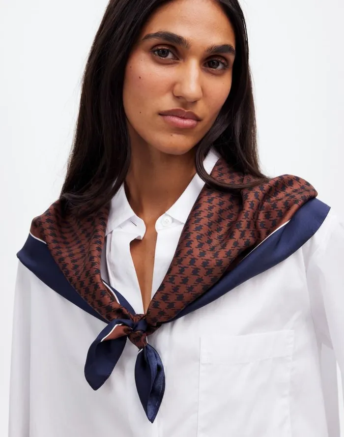 Women Medium Silk Bandana Rich Brown Madewell Scarves