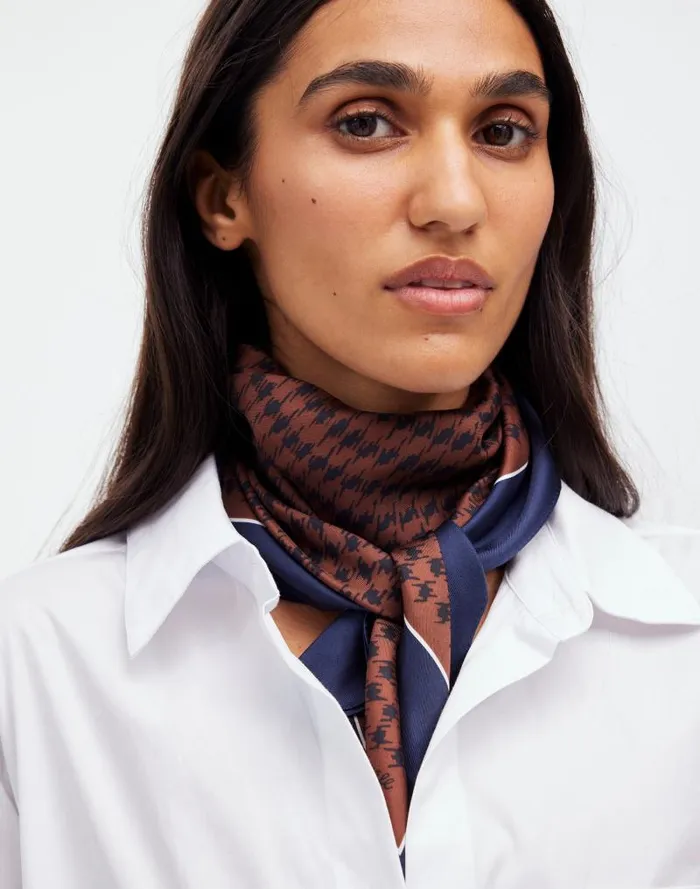 Women Medium Silk Bandana Rich Brown Madewell Scarves