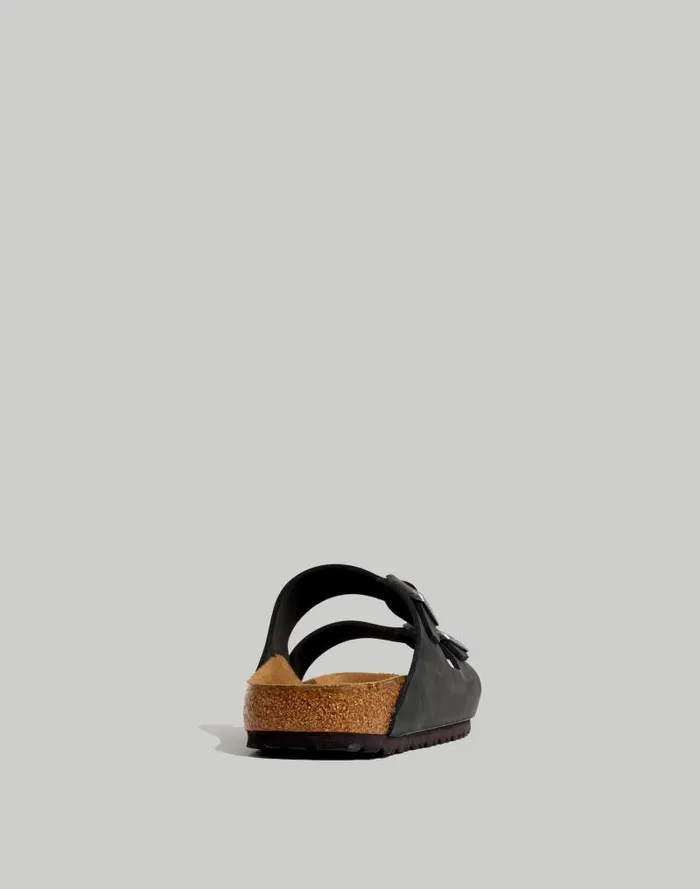 WomenMen Birkenstock Arizona Soft Footbed Sandals In Oiled Leather True Black Madewell Sandals