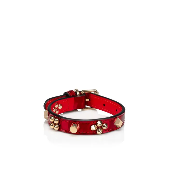 WomenMen Loubicollar XS Pet Collar 8211 Patent Calf Psychic And Spikes Carasky 8211 Loubi Red Christian Louboutin Pet Accessories WomenMen Loubicollar XS Pet Collar 8211 Patent Calf Psychic And Spikes Carasky 8211 Loubi Red Christian Louboutin Pet Accessories