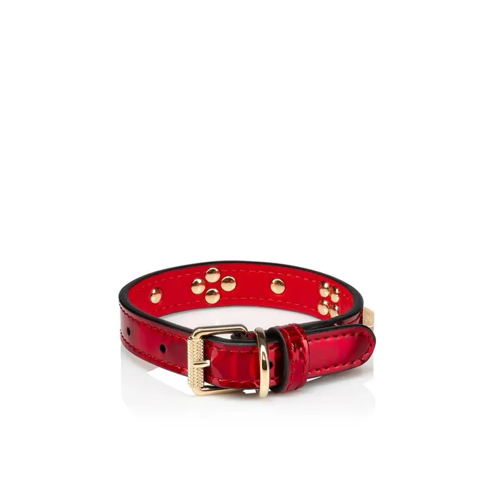 WomenMen Loubicollar XS Pet Collar 8211 Patent Calf Psychic And Spikes Carasky 8211 Loubi Red Christian Louboutin Pet Accessories WomenMen Loubicollar XS Pet Collar 8211 Patent Calf Psychic And Spikes Carasky 8211 Loubi Red Christian Louboutin Pet Accessories