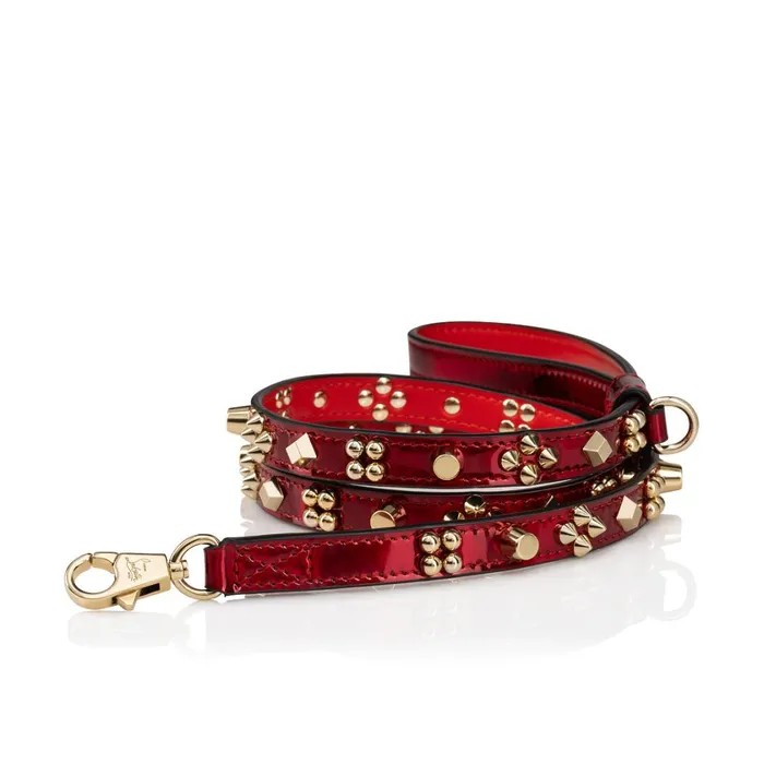 WomenMen Loubileash S Pet Leash 8211 Patent Calf Psychic And Spikes Carasky 8211 Loubi Red Christian Louboutin Pet Accessories WomenMen Loubileash S Pet Leash 8211 Patent Calf Psychic And Spikes Carasky 8211 Loubi Red Christian Louboutin Pet Accessories