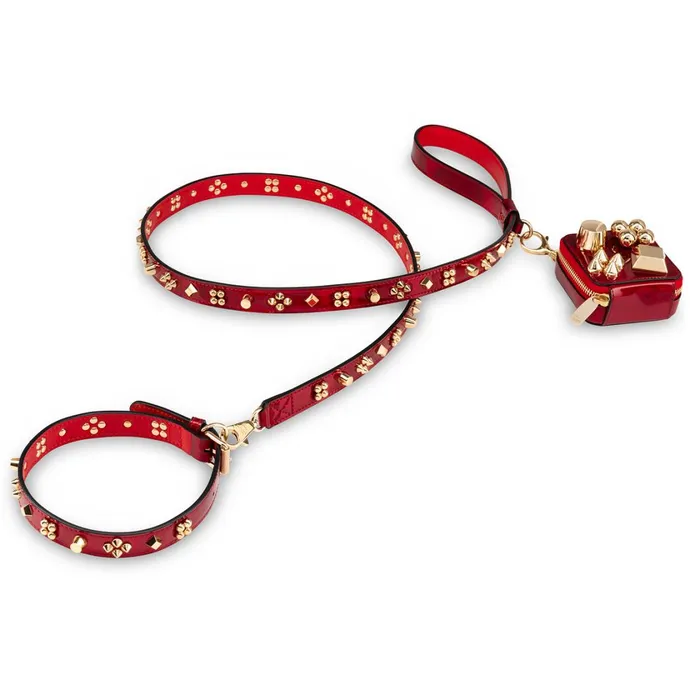 WomenMen Loubileash S Pet Leash 8211 Patent Calf Psychic And Spikes Carasky 8211 Loubi Red Christian Louboutin Pet Accessories WomenMen Loubileash S Pet Leash 8211 Patent Calf Psychic And Spikes Carasky 8211 Loubi Red Christian Louboutin Pet Accessories