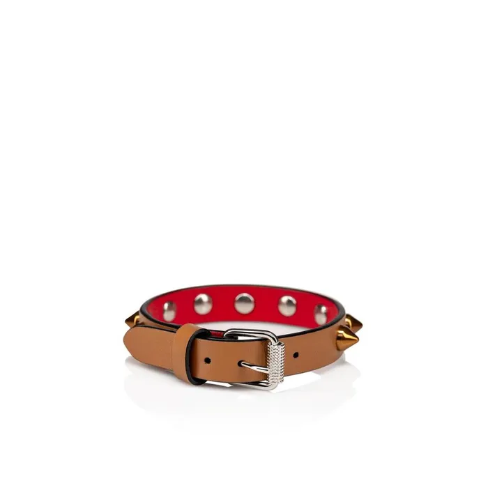 WomenMen Loubilink Bracelet Bracelet 8211 Calf Leather 8211 Nude 4 Nude Christian Louboutin Bracelets