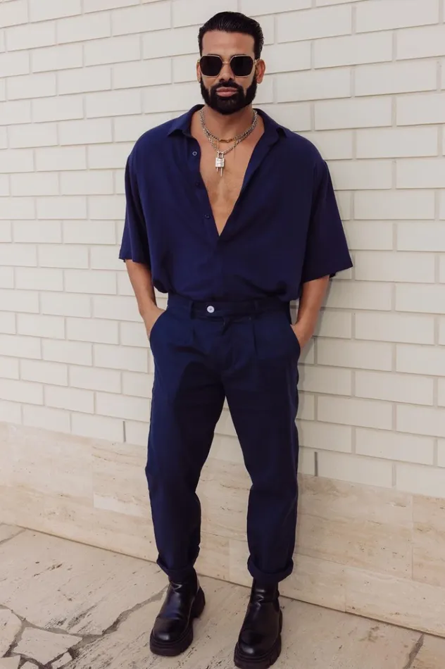 WomenMen Pants Runaway The Label OSCAR PANT Navy