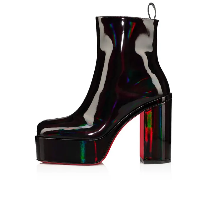 WomenMen Stage Angels 120 Mm Boots 8211 Patent Calf Psychic 8211 Black Black Christian Louboutin Ankle Boots
