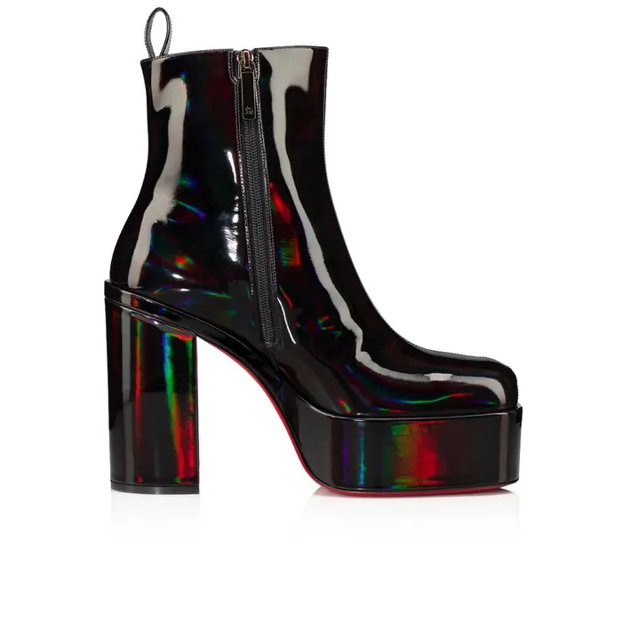 WomenMen Stage Angels 120 Mm Boots 8211 Patent Calf Psychic 8211 Black Black Christian Louboutin Ankle Boots