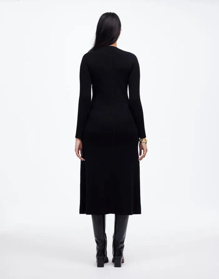 Women Merino Wool Sweater Maxi Dress True Black Madewell Dresses