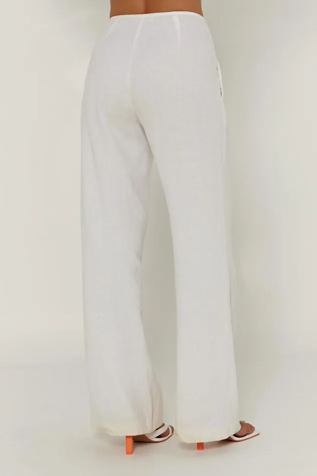 Women Meshki Bottoms Adina Linen Pant 8211 White