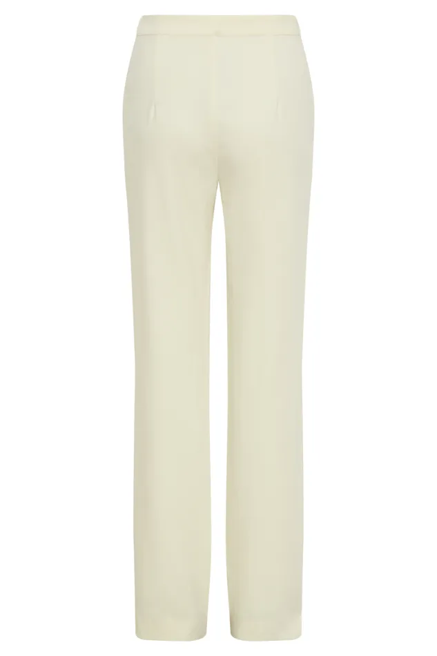 Women Meshki Bottoms Allanah Suiting Straight Leg Pant 8211 Pastel Lemon
