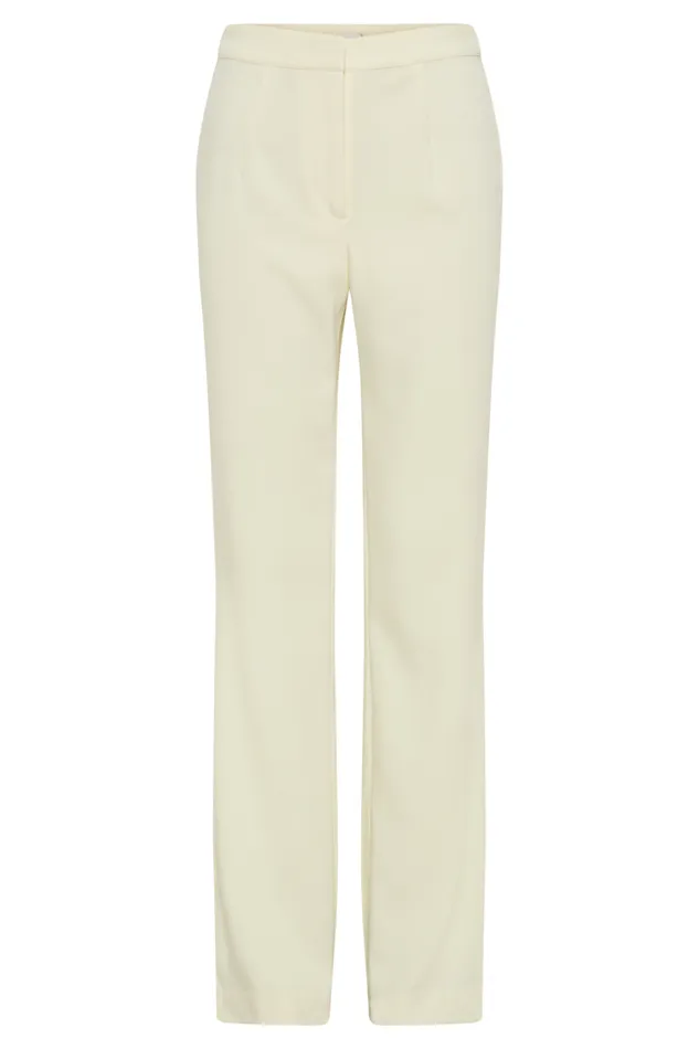 Women Meshki Bottoms Allanah Suiting Straight Leg Pant 8211 Pastel Lemon