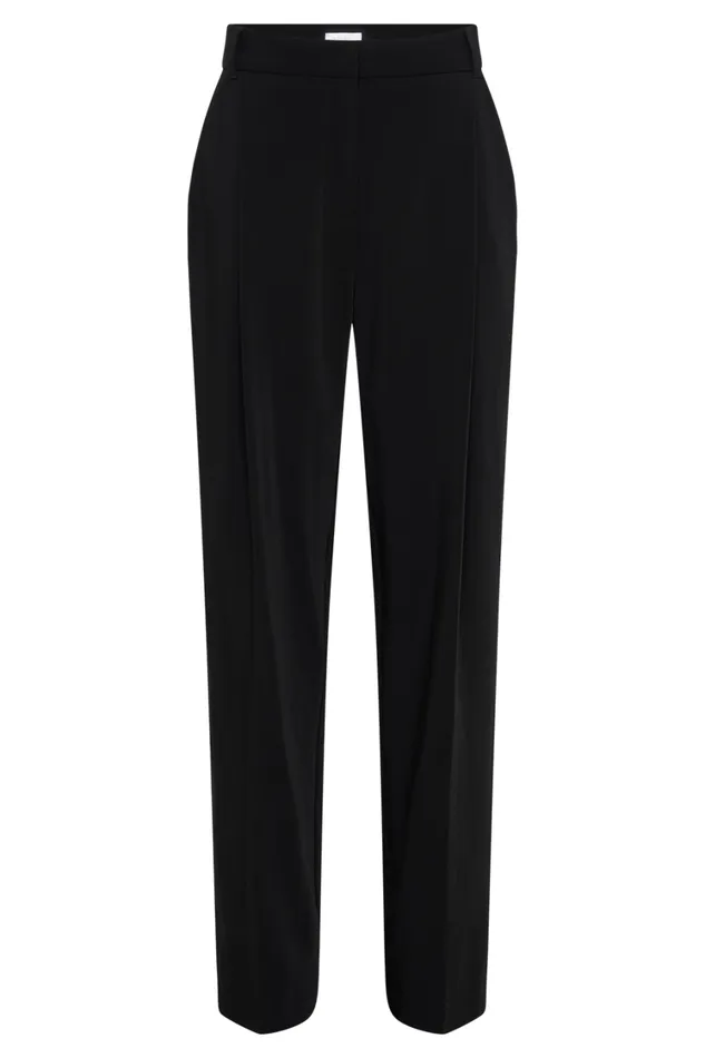 Women Meshki Bottoms Amelie Suiting Straight Leg Pants 8211 Black