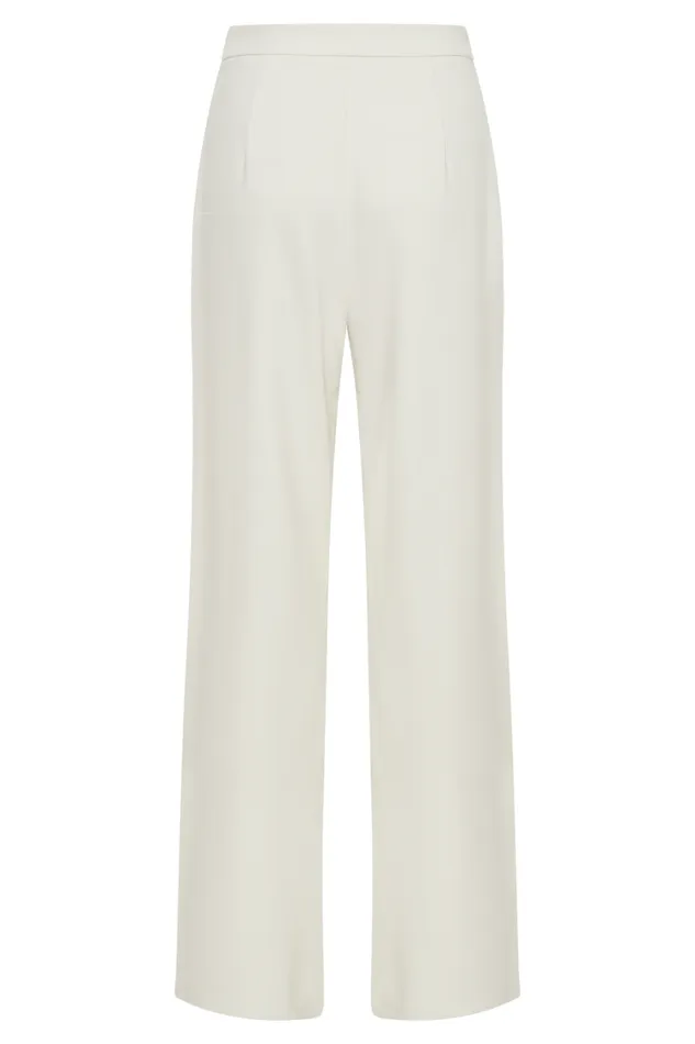 Women Meshki Bottoms Antonia Pleated Wide Leg Pants 8211 Ivory