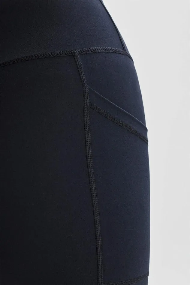 Women Meshki Bottoms Briar V Back Leggings With Pockets 8211 Black