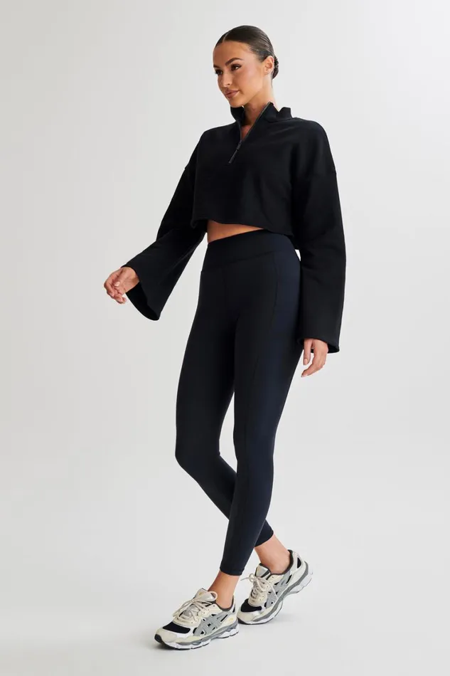 Women Meshki Bottoms Briar V Back Leggings With Pockets 8211 Black
