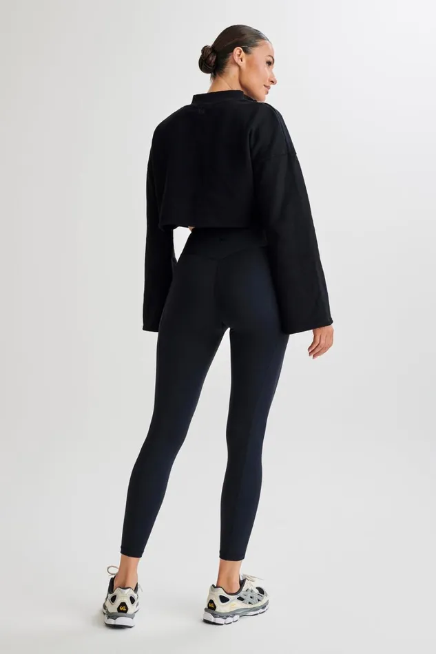 Women Meshki Bottoms Briar V Back Leggings With Pockets 8211 Black
